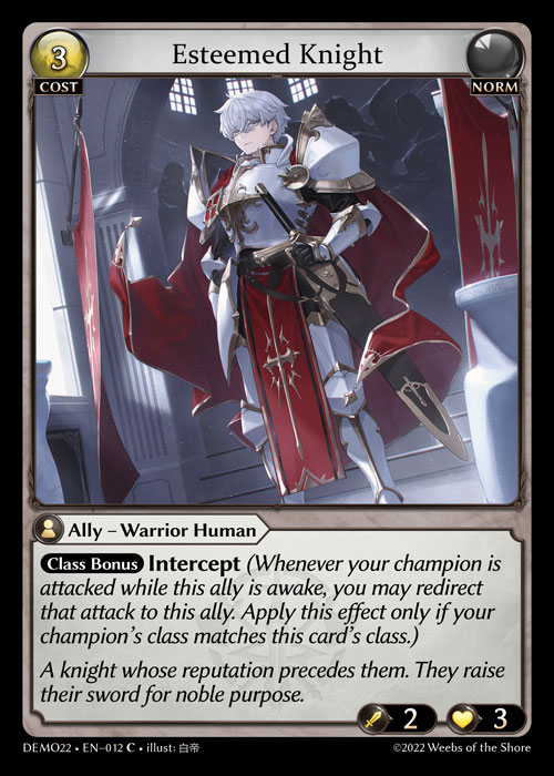 Esteemed Knight – DEMO22 · EN-012