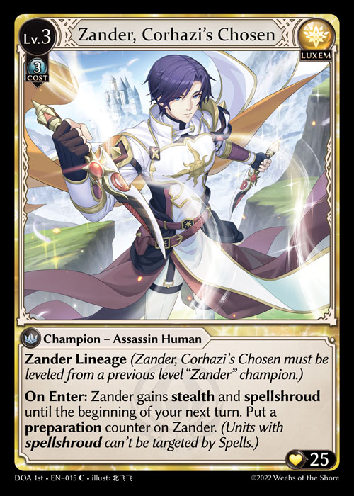 Zander, Corhazi's Chosen – DOA 1st · EN-015