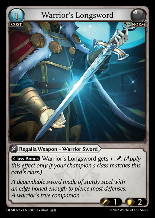 Warrior's Longsword – DEMO22 · EN-009